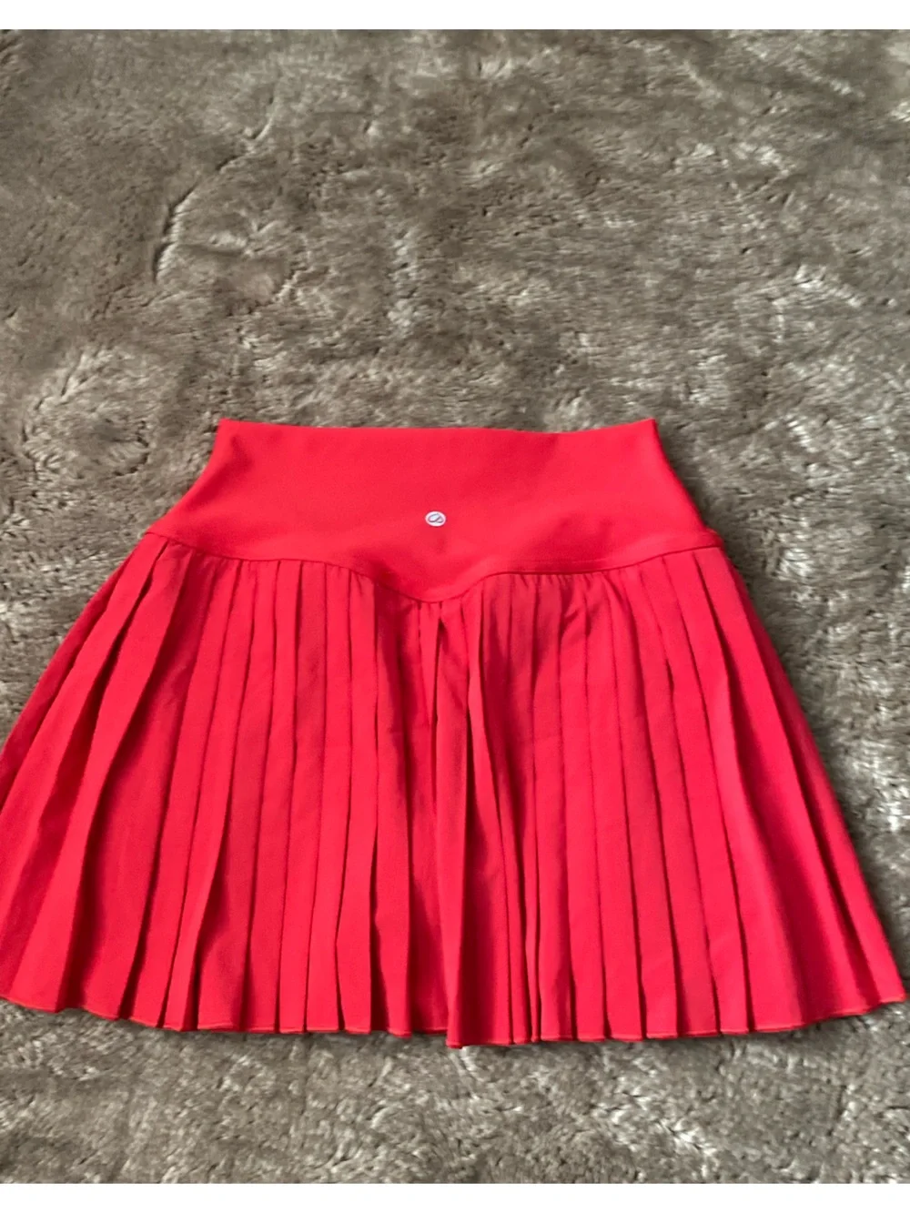 CRZ YOGA Red Pleated Circle Skirt - Picture 5 of 7
